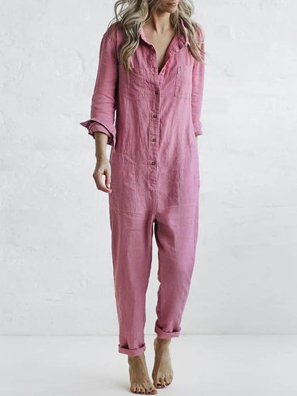 LUNA | Versatile Jumpsuit in Soft Cotton with Pockets