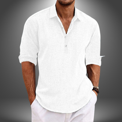 Lorenzo | Elegante Camicia in Cotone e Lino per Ogni Occasione