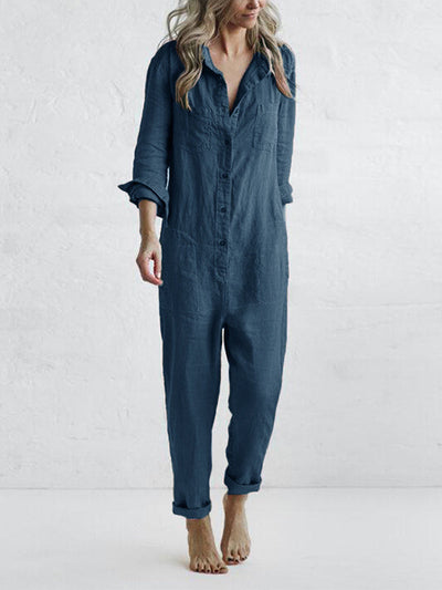 LUNA | Versatile Jumpsuit in Soft Cotton with Pockets